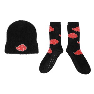 Naruto Akatsuki Symbol Adult Beanie and Knee High Socks Set - 1 of 4