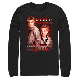 Men's Stranger Things Steve The Babysitter Long Sleeve Shirt - 1 of 4