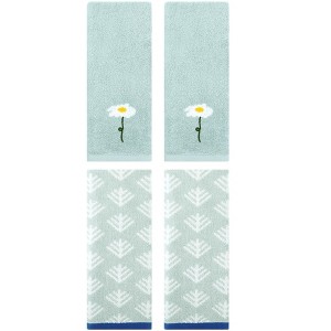 REGALWOVEN 4 Pcs Soft Absorbent Cotton Hand Towels - 1 of 4