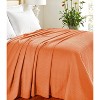 HomeRoots King Burnt Orange Cotton Woven Geometric Blanket - 2 of 4