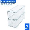 LunaLulinlk Clear Refrigerator Organizer Bins For Pantry Organization and Food Storage, 2 Pack - 2 of 4