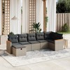 vidaXL Garden Sofa Set Grey Poly rattan, powder-coated steel, polyester - 2 of 4