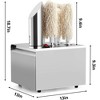 Electric Wine Glass Polisher with 5 Cotton Brushes and High-Power Heater, Stainless Steel, ideal for bars, kitchens, and restaurants - 2 of 4