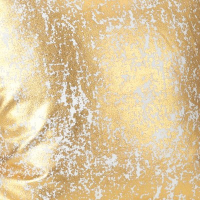 18" Gold Metallic Foil Print Cotton Throw Pillow