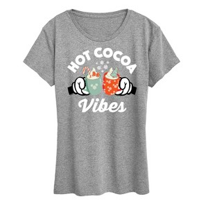 Women's - Disney - Hot Cocoa Vibes Short Sleeve Graphic T-Shirt - 1 of 4