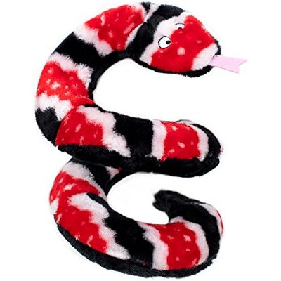 ZippyPaws Snake No Stuffing Plush Dog Toy (Rattlesnake (4 squeakers))