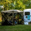 CLAM Quick-Set Venture 9 x 9 Foot Portable Pop-Up Outdoor Camping Gazebo Screen Tent 5-Sided Canopy Shelter with Stakes and Carry Bag, Green/Tan - 4 of 4