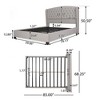 Queen Size Upholstered Platform Bed with Deep Button Tufted Headboard - 4 of 4