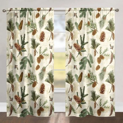 Laural Home Pinecones 84" Room Darkening Window Panel