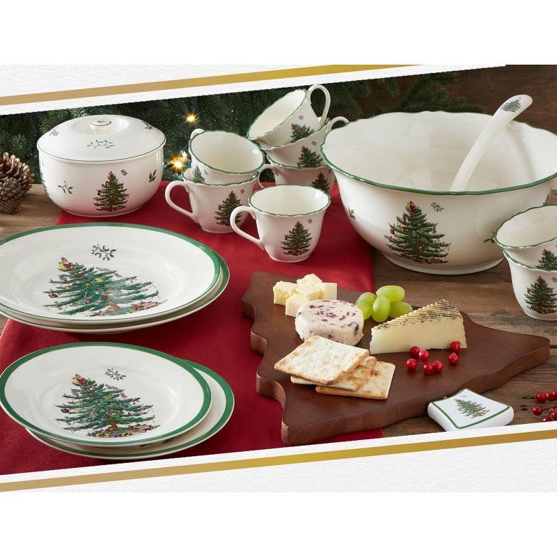 Spode Christmas Tree Collection 16-Piece Dinnerware Set, 10" Dinner Plate, 7.25" Salad Plate, 16 oz Cereal Bowl, 9 oz Mug, 4 of 5
