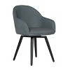 Studio Designs Home Dome Swivel Armchair Charcoal Heather: Modern Upholstered, Metal Legs, Foam Fill - 2 of 4