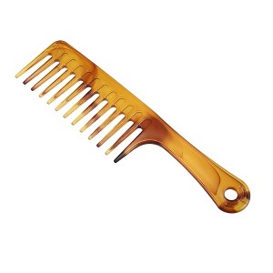 Unique Bargains Wide Tooth Comb for Curly Hair Wet Hair Long Thick Wavy Hair Detangling Comb Hair Combs with Long Handle for Women and Men 1 Pc - 1 of 4