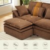 Buenhomino 87" L-Shaped Sofa, Modular Sectional Sofa, Comfy Deep Seat Convertible Couch with Ottoman, Modern Minimalist Chenille Couch for Living Room - 3 of 4