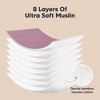KeaBabies 5pk Organic Softe Muslin Burp Cloths for Baby Girls and Boys, Large Absorbent Burping Cloths for Babies, Baby Burp Clothes - 4 of 4