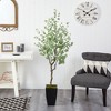 Nearly Natural 64-in Eucalyptus Artificial Tree in Black Metal Planter - 3 of 4
