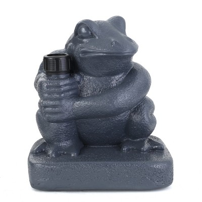 GDFStudio Fredrico 55lbs Outdoor Resin Frog Umbrella Base, Gray
