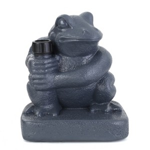 GDFStudio Fredrico 55lbs Outdoor Resin Frog Umbrella Base, Gray - 1 of 4