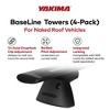 YAKIMA BaseLine Sleek Adjustable Roof Rack Towers with 165 Pound Maximum Load Capacity for Vehicles Without Roof Rails or Gutters, Black, Set of 4 - 3 of 4
