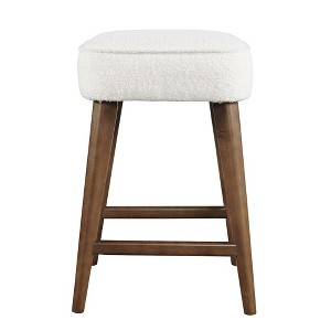 Jofran,Wes Mid-Century Modern Boucle Upholstery Backless Counter Barstool (Set of 2) - 1 of 4