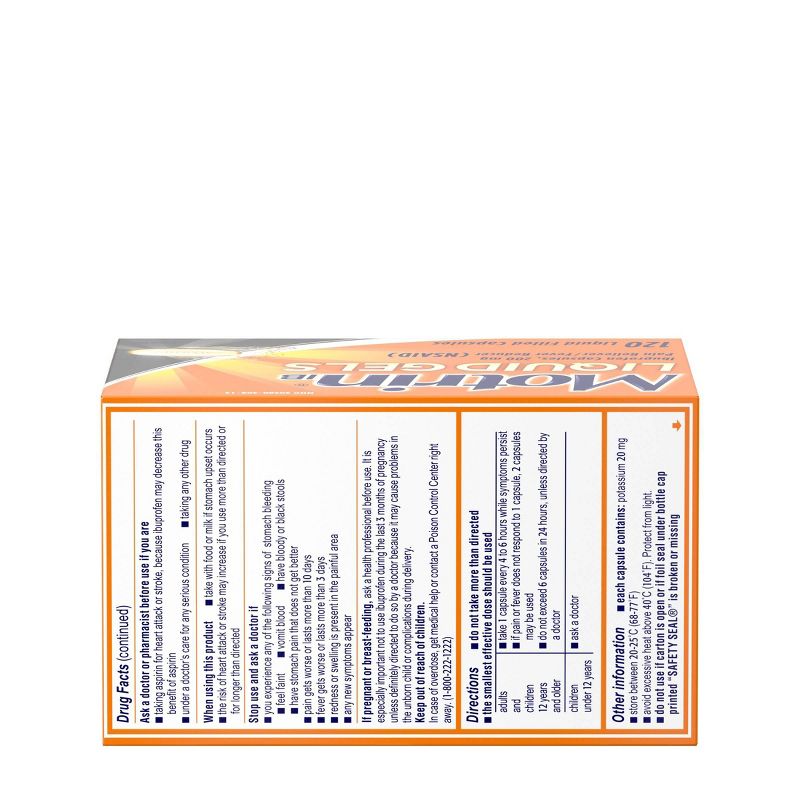 Motrin IB Pain Reliever &#38; Fever Reducer Liquid Gels - Ibuprofen (NSAID) - 120ct, 3 of 9