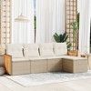 vidaXL Garden Sofa Set Beige, Cream White - 2 of 4