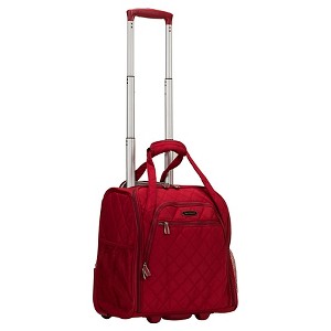 Rockland Wheeled Underseat Carry On Suitcase - Red, Size: Large