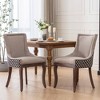 QingMoon Dining Chairs Set of 2, Solid Wood Fabric Upholstered Kitchen Chairs Wingback Accent Chairs with Nailhead Trim for Dining Room - 2 of 4