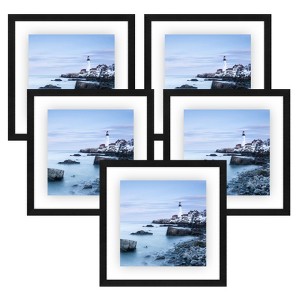 Americanflat Floating Picture Frame with polished glass - Horizontal and Vertical Formats for Wall - Horizontal and Vertical Formats for Wall - 1 of 4