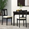 ADILE Wood Dining Chairs Set of 2, Farmhouse Dining Room Chair with Cushion Seat, Black - 3 of 3
