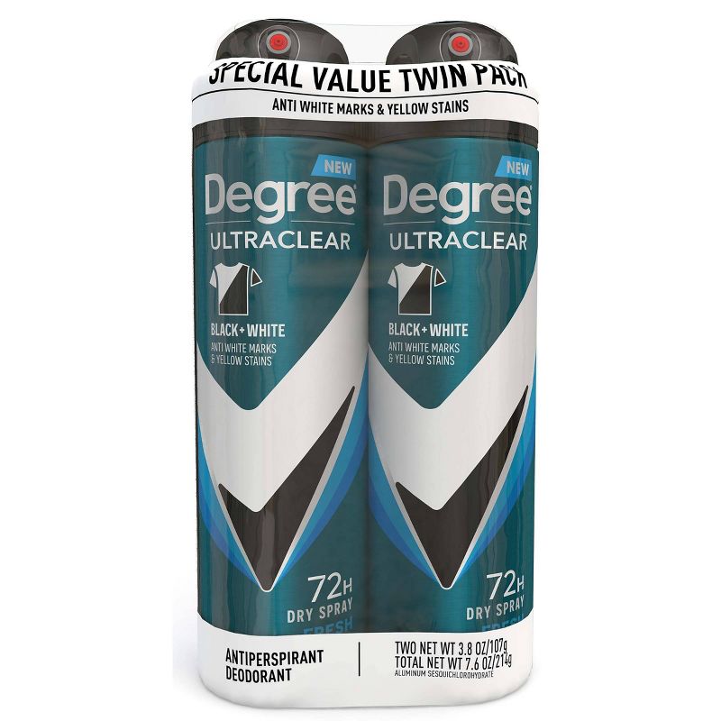 Degree Ultraclear Black + White 72 Hour Antiperspirant & Deodorant Spray - Fresh Scent, 2 of 8