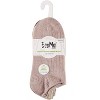 Memoi Women's 3 Pair Pack Chain Ribbed Bamboo Blend Lowcut Socks Ivory Heather Multi 9-11 - 4 of 4