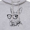 Men's - Instant Message - Bunny Bowtie Graphic Fleece Pullover Hoodie - 2 of 4