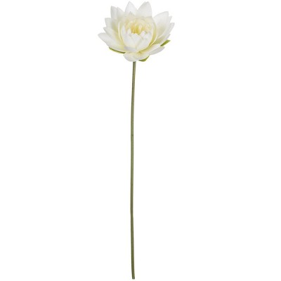 Sullivans Artificial Large Lotus Spray 29"H Off-White Flowers