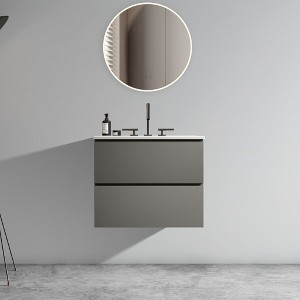 NicBex Floating Bathroom Vanity with Sink and Faucet Holes,Bathroom Sink Vanity with 2 Drawers,Oak/Walnut/White/Gray - 1 of 4