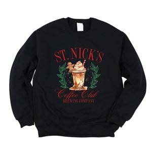 Simply Sage Market Women's Graphic Sweatshirt St. Nick's Coffee Club - 1 of 4