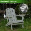 Rbied Folding Adirondack Chair with Cup Holder, Composite Adirondack Chair with Wood Texture - 2 of 4