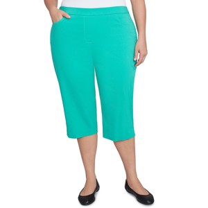 Alfred Dunner Womens Plus-Size Flat Front Allure Classic Clamdigger Pant - 1 of 4