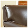 Leeds Classic Club Chair Brown - Christopher Knight Home: Bonded Leather, Comfy, Elegant Design - 3 of 4