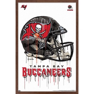 Trends International NFL Tampa Bay Buccaneers - Drip Helmet 20 Framed Wall Poster Prints - 1 of 4