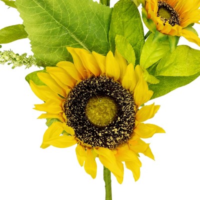 Bright Sunflower & Wildflower 19" Artificial Silk Floral Spray