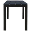 vidaXL Outdoor Patio Bench Garden Park Bench with Steel Frame Steel and WPC - Black - 4 of 4