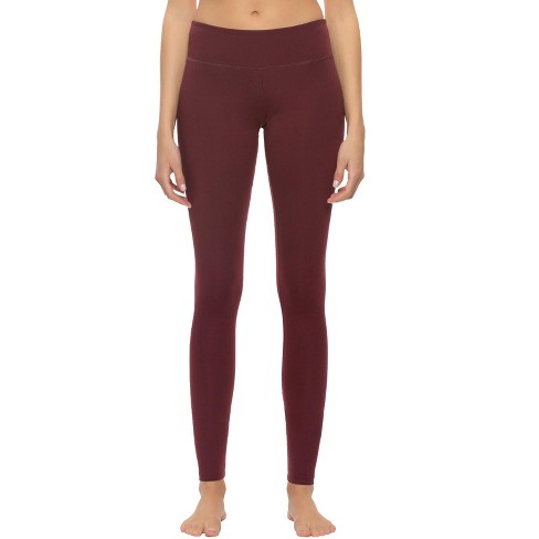 Felina Women's Sueded Athletic Leggings, Slimming Waistband (maroon,  X-small) : Target