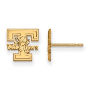 Black Bow Jewelry 14k Yellow Gold Tennessee Volunteers NCAA Post Earrings - 1 of 3