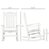 2PCs Outdoor Rocking Chair with Armrests, Fade-Resistant Waterproof HDPE for Indoor & Outdoor - 3 of 4