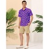 Lars Amadeus Men's Summer Polka Dots Button Down Short Sleeves Hawaiian Shirts - 4 of 4