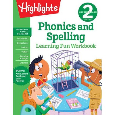 Second Grade Phonics and Spelling - (Highlights Learning Fun Workbooks) (Paperback)