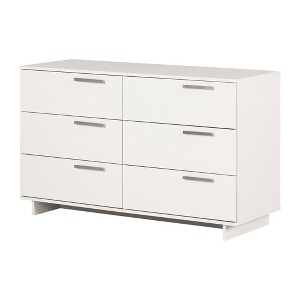 South Shore Cavalleri 6 Drawer Double Dresser Pure White: Laminated Particle Board, Anti-Tip Hardware - 1 of 4