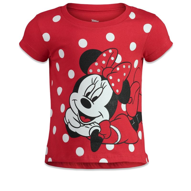 Disney Mickey Mouse Minnie Mouse Girls 4 Pack T-Shirts Toddler, 2 of 10