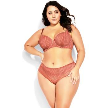 Curvy Couture Women's Solid Sheer Mesh Full Coverage Unlined Underwire Bra  Blushing Rose 38ddd : Target