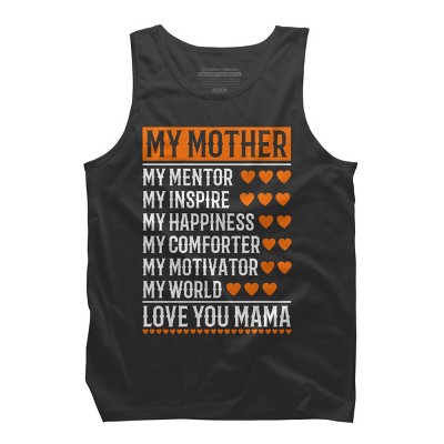 Men's Design By Humans Best Mother Description Hearts By OlaFami Tank Top